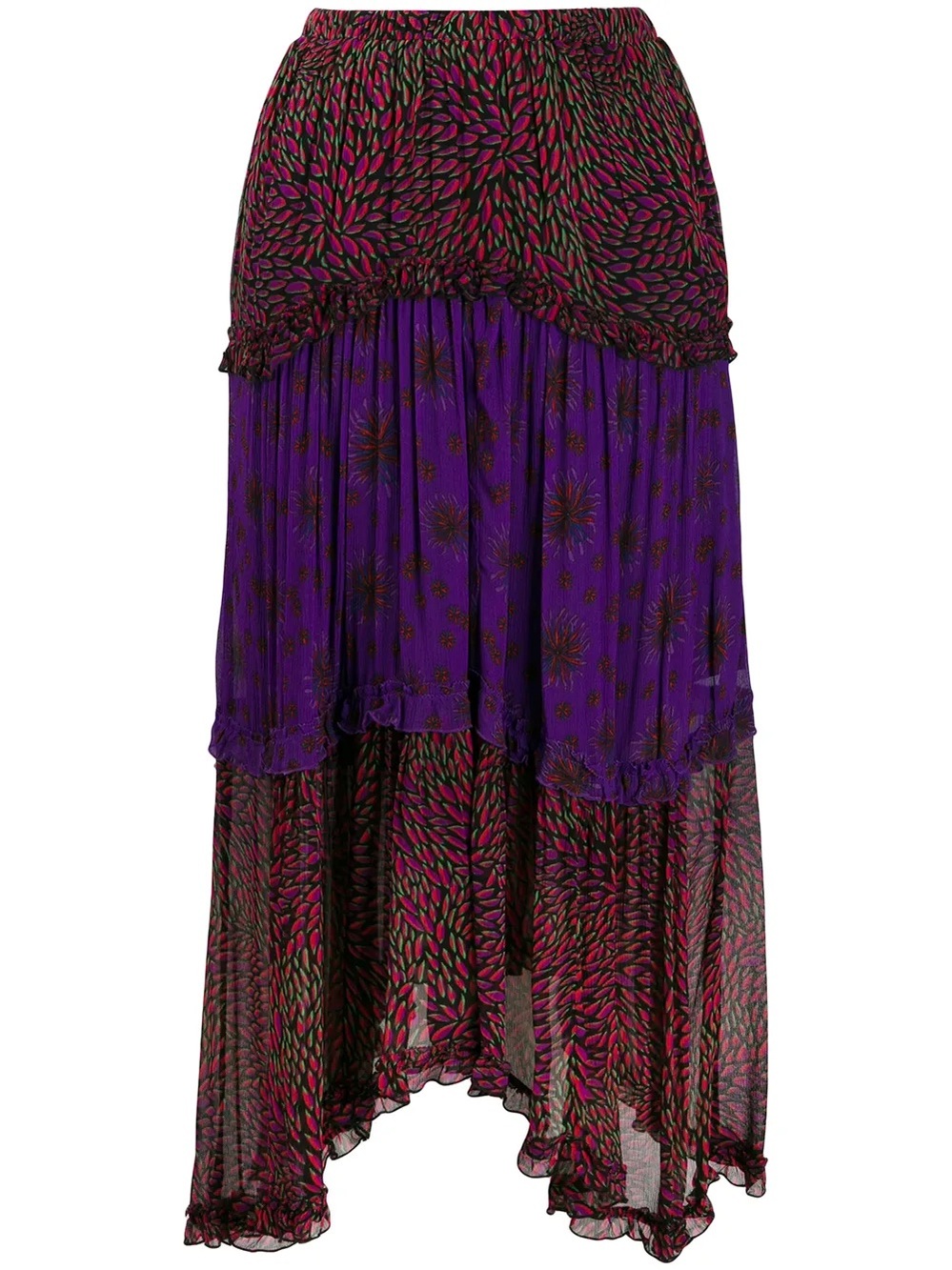 Ba & Sh Gapi Asymmetric Midi Skirt In Black  small